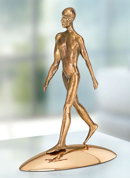 Goldene Mann Bronzeskulptur - limitiertes Design - Reflection of Being (Him)