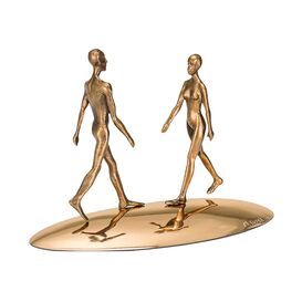 Goldene Mann & Frau Bronzeskulptur - limitiertes Design -...