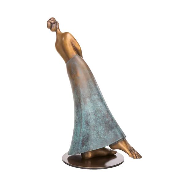 Die Zeit schreitet voran - limitierte Bronze Frauenstatue - Time