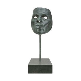 Limitierte Maskenplastik aus Bronze mit Sockel - Mask I