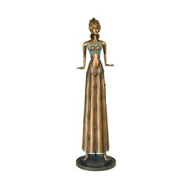 Besondere Bronzefrau - Kunstskulptur aus Handwerk -...