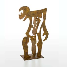 Limitierte Bronze Kunstskulptur in Rostoptik - Mensch mit...