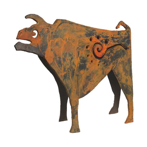 Braune Tierfigur Stier aus Bronze - limitierte Kunst - Ur braun