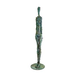 Abstrakte Menschenfigur - trkis - limitierte Bronze -...