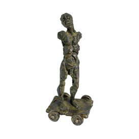 Streng limitierte Knstlerskulptur eines Bronzemannes -...