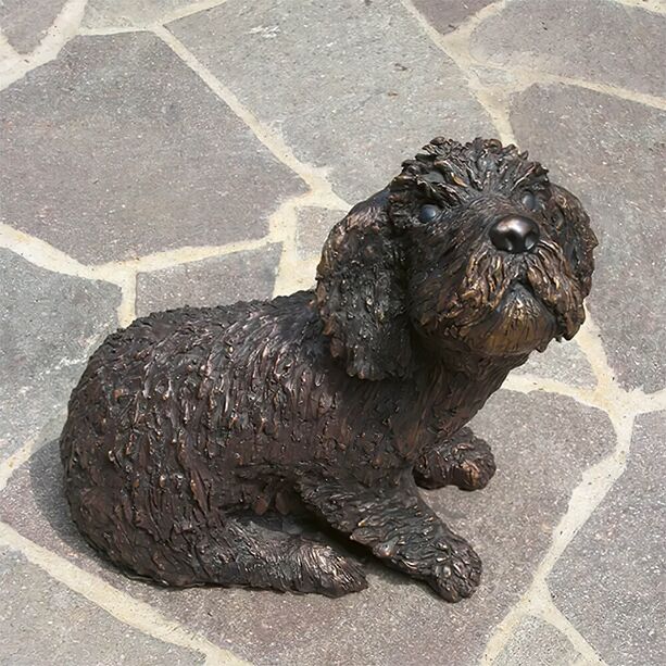 Detaillierte Hundefigur aus Bronze in limitierter Edition - Filou