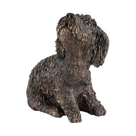 Detaillierte Hundefigur aus Bronze in limitierter Edition...