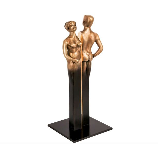 Moderne Skulptur Mann und Frau - limiterte Bronze - Osmose