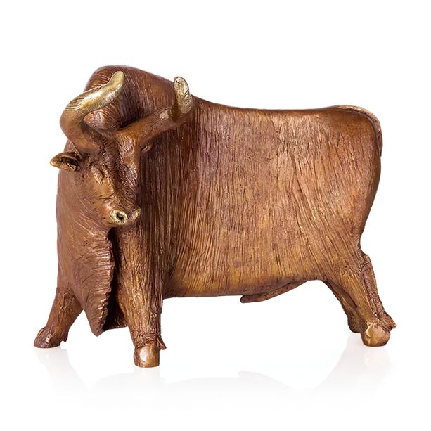 Bronze Stier mit goldenen Hrnern in limitierter Edition - Stier