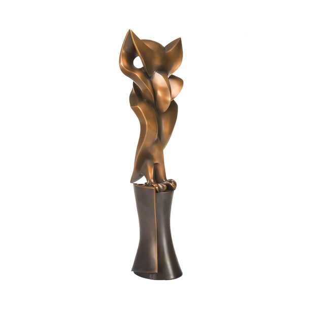 Elegante Eulenskulptur - limitiert - aus Bronze - Eule