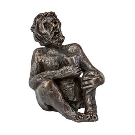 Sitzender Mann aus Bronze mit Kelch - limitierte Auflage...