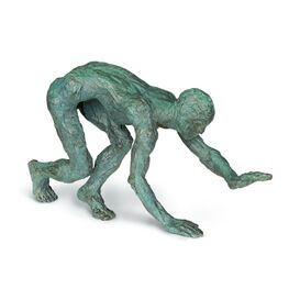 Bronze Mann - Knstlerfigur mit grner Patina - Humanimal