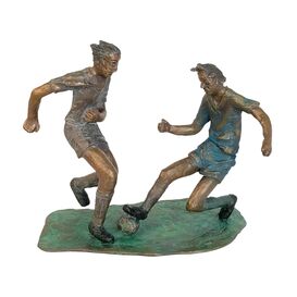 Bronzeskulptur Fuballspieler - mehrfarbig & limitiert -...