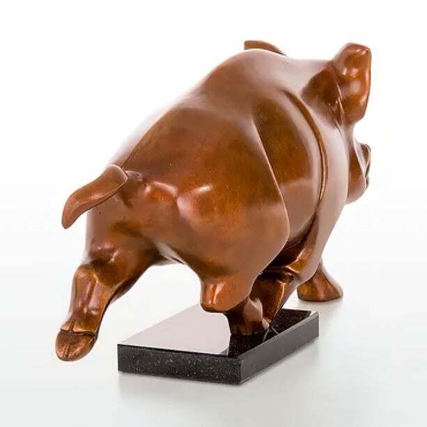 Limitierte Wildschwein Tierfigur aus Bronzeguss - Porco