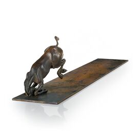 Pferd strzt - Bronzeskulptur vom Designer - Zeit zur Wende