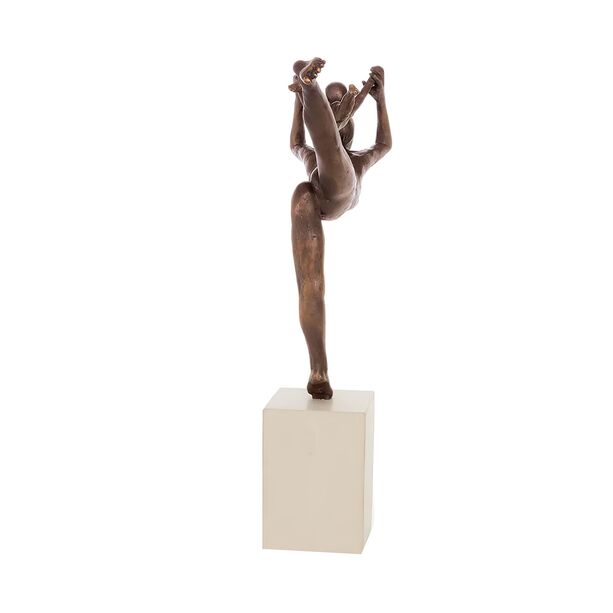 Tnzerin mit Kind - limitierte Bronzeskulptur mit Podest - Sie schwingt es