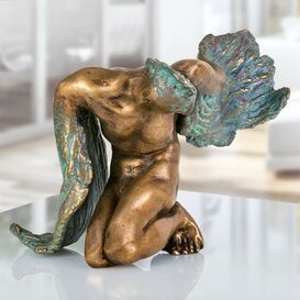 Mystische Mann Vogelfigur limitiert aus Bronze - Phoenix