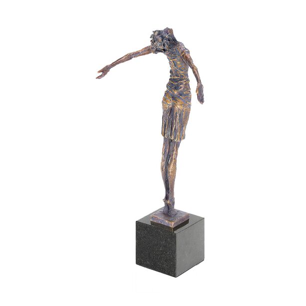 Limitierte Frauenskulptur aus Bronze mit Granitsockel - Freie Balance