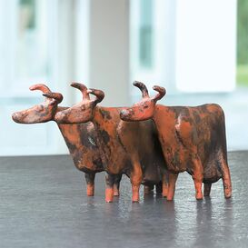 Kleine Dekoskulptur Kuhherde aus Kunsthandwerk - Khe