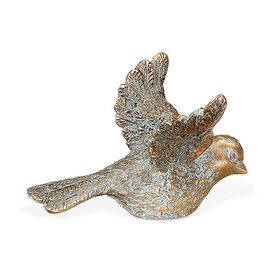 Kleine Bronze Vogelfigur fr den Garten - rechts - Vogel...