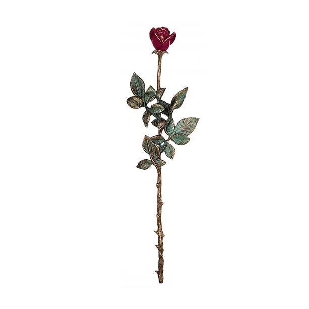 Stilvolle Rose aus Bronze oder Aluminium - Rose offen