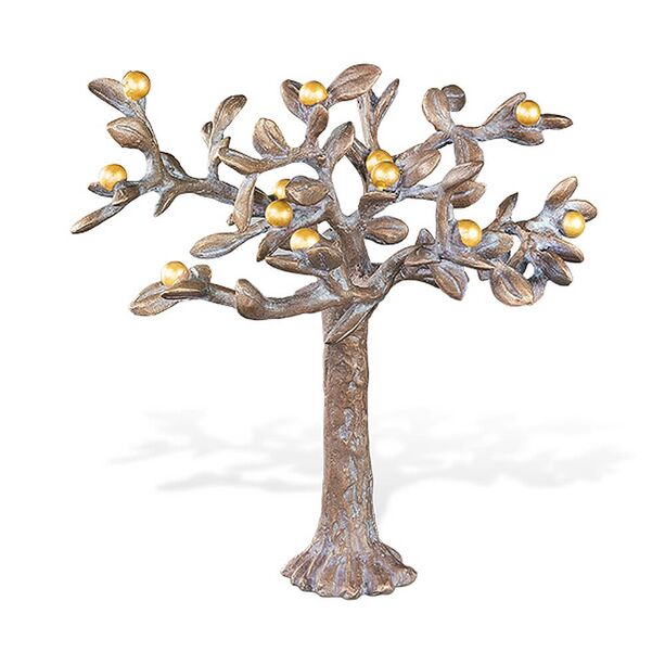 Robuste Gartenfigur Bronze Baum mit Frchten - Baum Tam