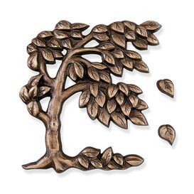 Baumfigur fr Wnde aus Bronze/Aluminium - Baum im Wind