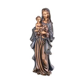 Stilvolle Maria Skulptur aus Bronze mit Jesuskind -...