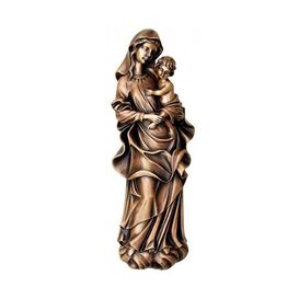 Garten Bronze Fassadendeko Maria mit Kind - Mutter Jesu...