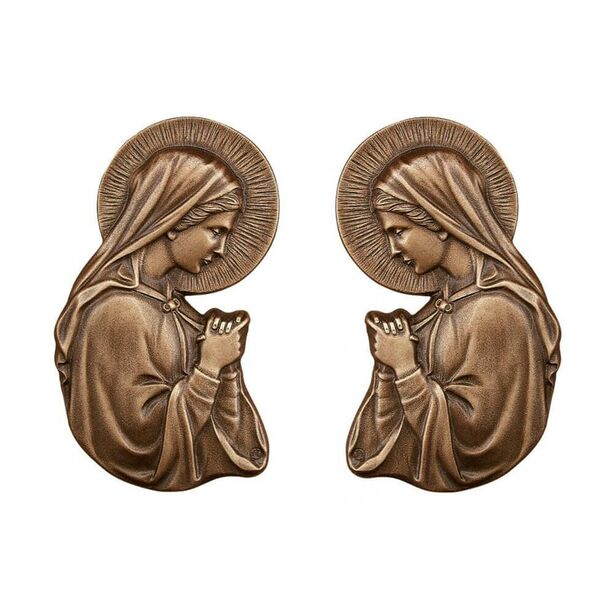 Bronze Wandrelief Set - betende Madonnen - Marienrelief Set