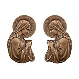 Bronze Wandrelief Set - betende Madonnen - Marienrelief Set