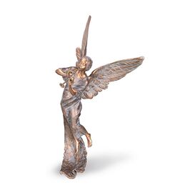 Outdoor Engelfigur aus Bronze mit Flte - Angelo Musa