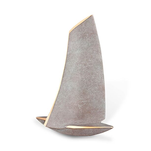 Gartenskulptur Boot aus Bronze fr Podeste - Segelboot