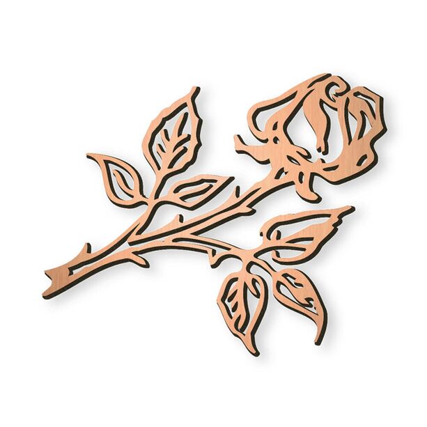 Rosenfigur fr die Wand - klein - Bronze - Symbol Rose