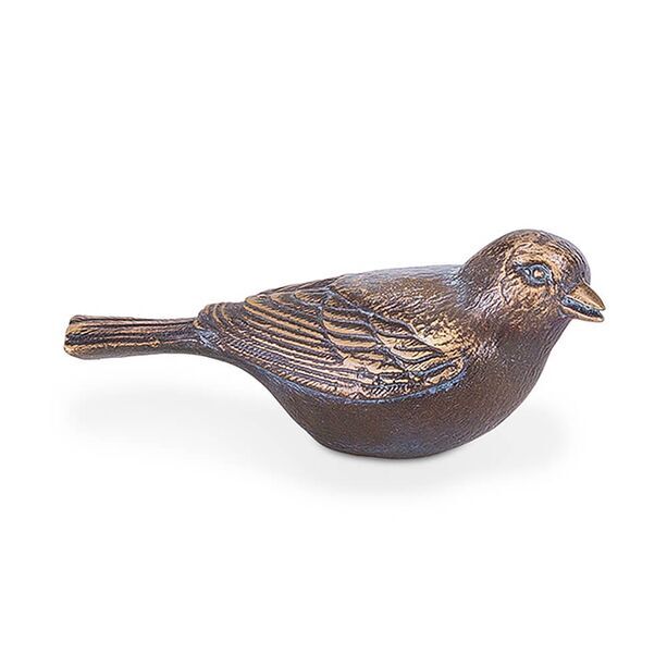 Stilvolle Gartendeko Vogelfigur aus Metall - Vogel Mio / Bronze braun