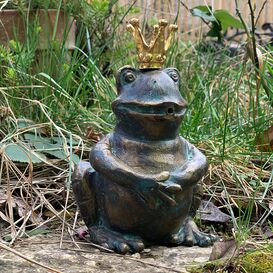 Bronzeskulptur Froschknig als Wasserspeier - Froschknig