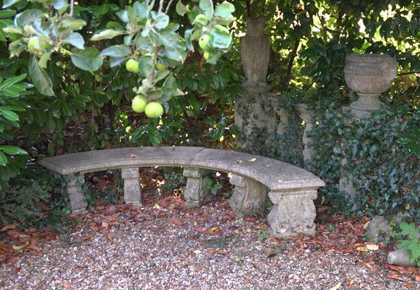 Antik Garten Steinbank halbrund - Oxford Park
