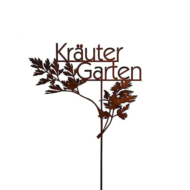 Schild fr den Garten - Rost Metall - Krutergarten