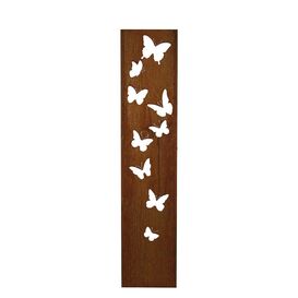 Rost Metall Garten Schild mit Schmetterlingen - Clypeus...