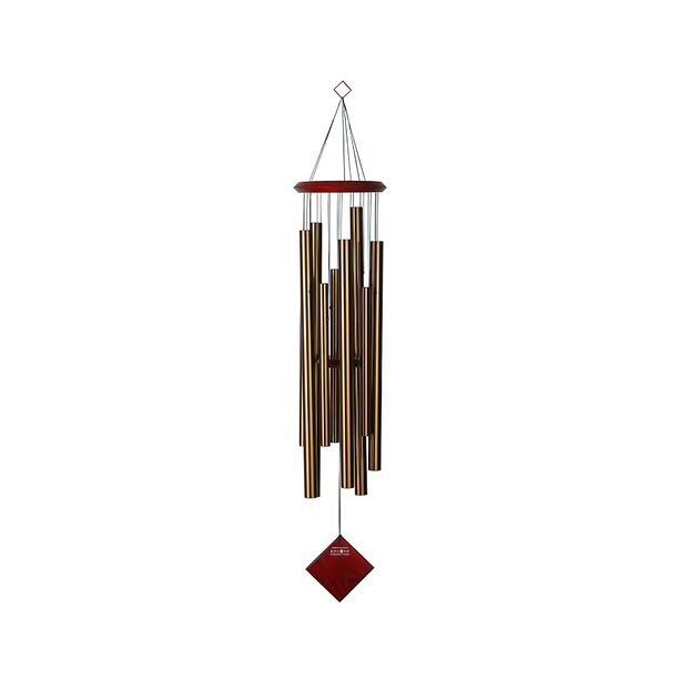 Windspiel bronzefarben mit rotem Holz - Chimes of Eclipse - Bronze