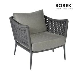 Grauer Ardenza-Seil Outdoor-Sessel von Borek - Sessel...