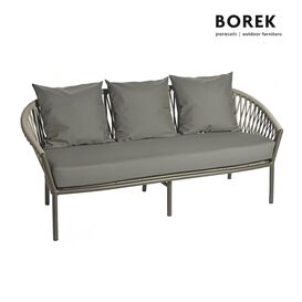 3-Sitzer Gartensofa für Lounge von Borek - grau - Majinto...