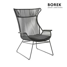 Borek Wing chair aus Ardenza-Rope - anthrazit -...