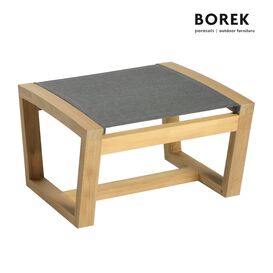 Borek Gartenhocker aus Teakholz & Batyline - Loungehocker...