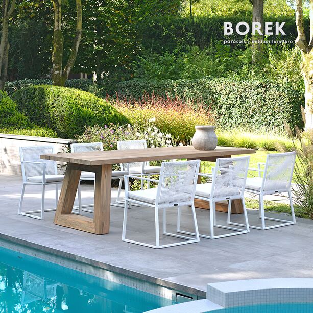 Weier Gartenstuhl von Borek aus Alu/Ardenza - Lincoln Stuhl