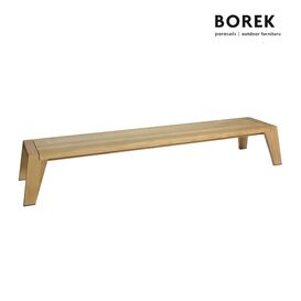 Gartenbank 246cm aus Teakholz - modern - Bank Hybrid