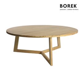 Low-Dining Holztisch von Borek fr 6 Sthle - Gartentisch...