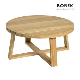 Loungetisch rund aus Teakholz - 80cm - Borek -...
