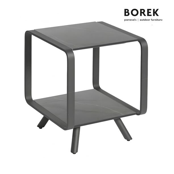 Borek Beistelltisch aus Aluminium & Dekton - Beistelltisch Double O
