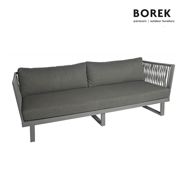 XXL-Gartensofa in Rope-Optik fr Gartenlounge - Altea Sofa / Grau